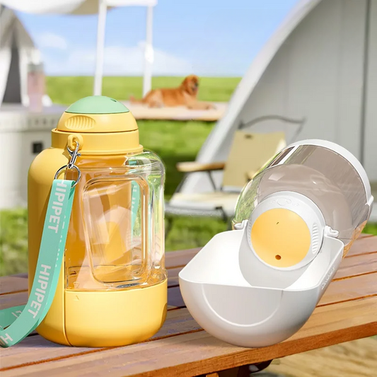2 In 1 Dog Large Capacity Pets Out Drinking Pot Cat Water Dispenser Portable Water Cup Water And Food Integrated Bowl Pet Products - Majestic Pet Kingdom