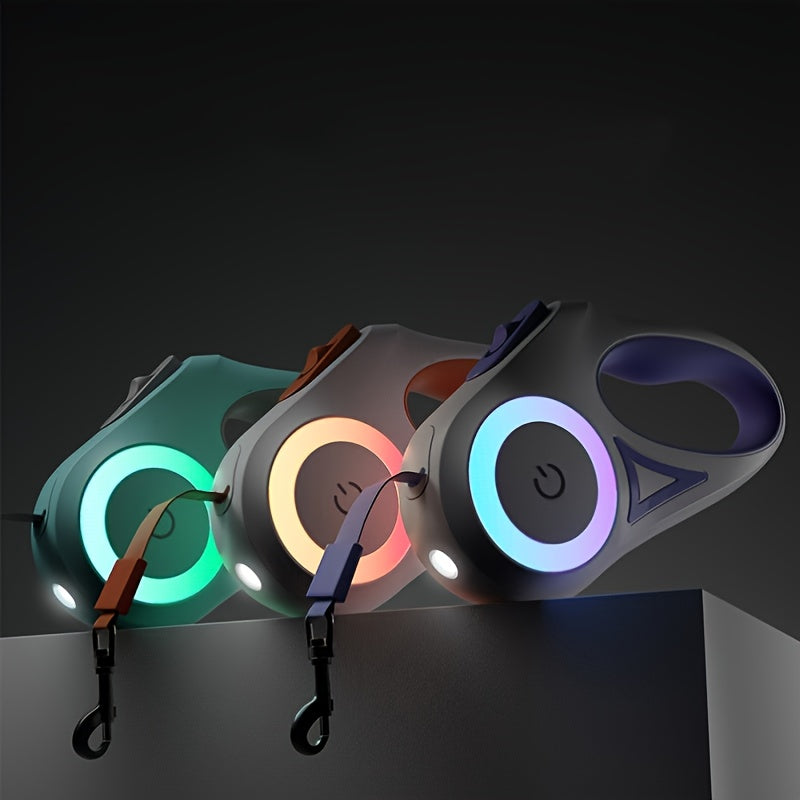 3M & 5M Retractable Dog Leash with LED Light - Pet Lead