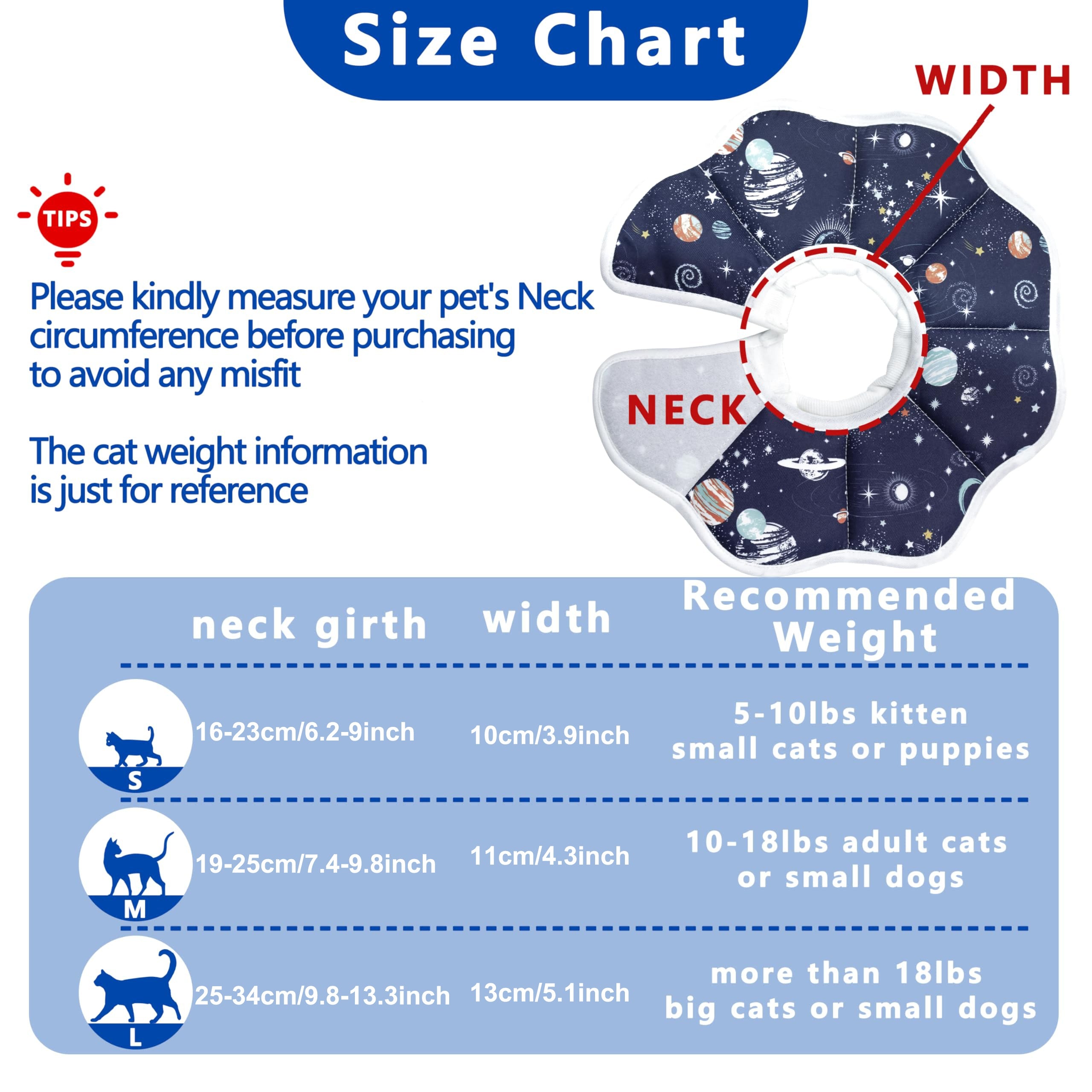 Soft Cat Cone, Adjustable Recovery Collar After Surgery To Prevent Licking Wound, Protective Cat Neck Cone, Comfortable Pet Elizabethan Collar For Cats Kittens And Puppies