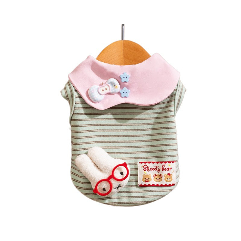 Breathable Thin-Style Striped Tank Top For Cats - Majestic Pet Kingdom