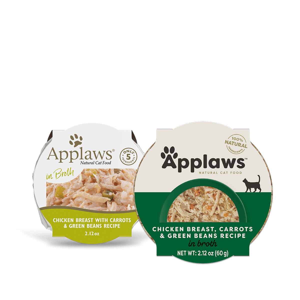 Applaws Natural Wet Cat Food Chicken Breast, Carrots & Green Beans Recipe in Broth (2.12oz) - Majestic Pet Kingdom