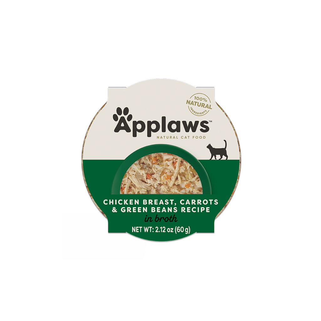 Applaws Natural Wet Cat Food Chicken Breast, Carrots & Green Beans Recipe in Broth (2.12oz) - Majestic Pet Kingdom