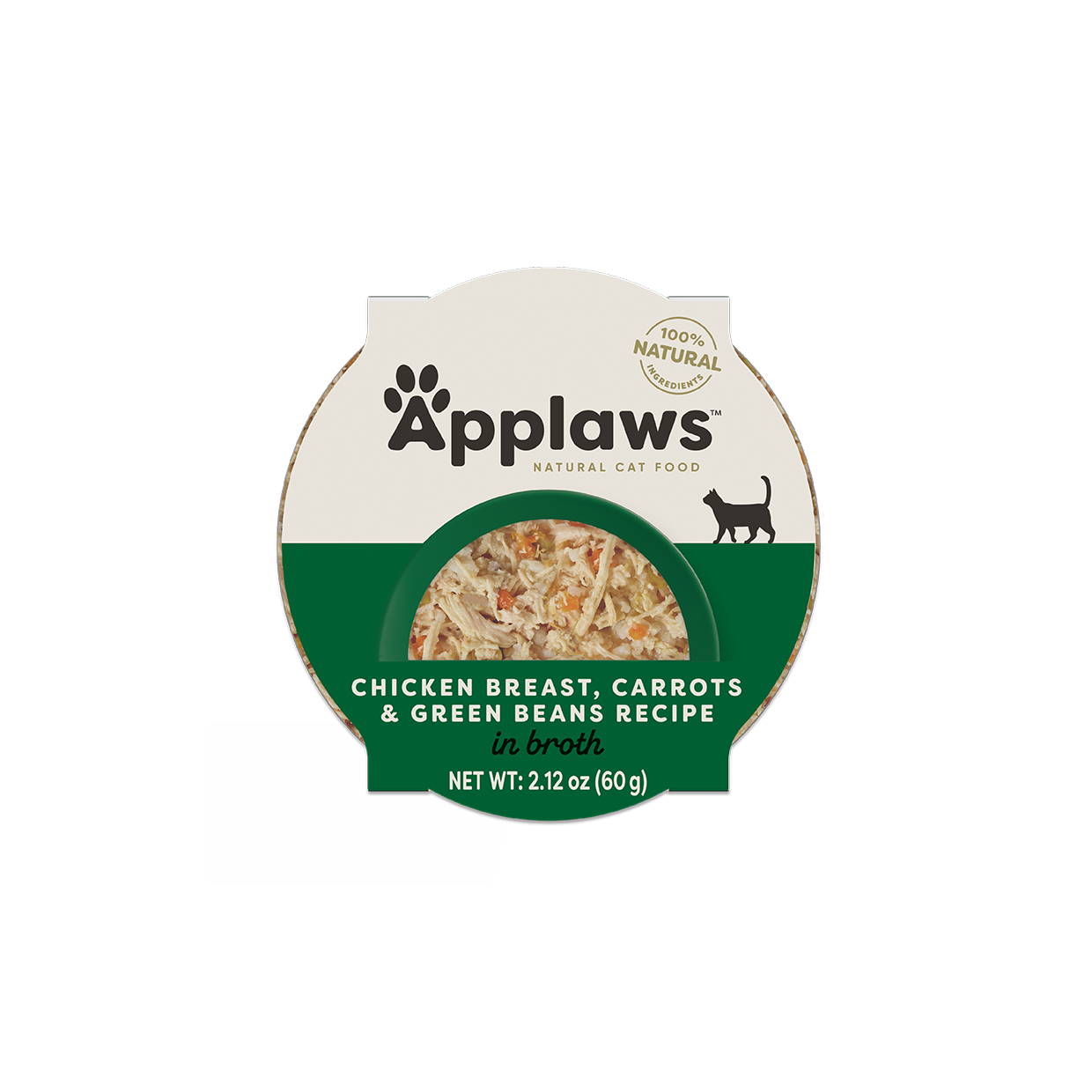 Applaws Natural Wet Cat Food Chicken Breast, Carrots & Green Beans Recipe in Broth (2.12oz) - Majestic Pet Kingdom