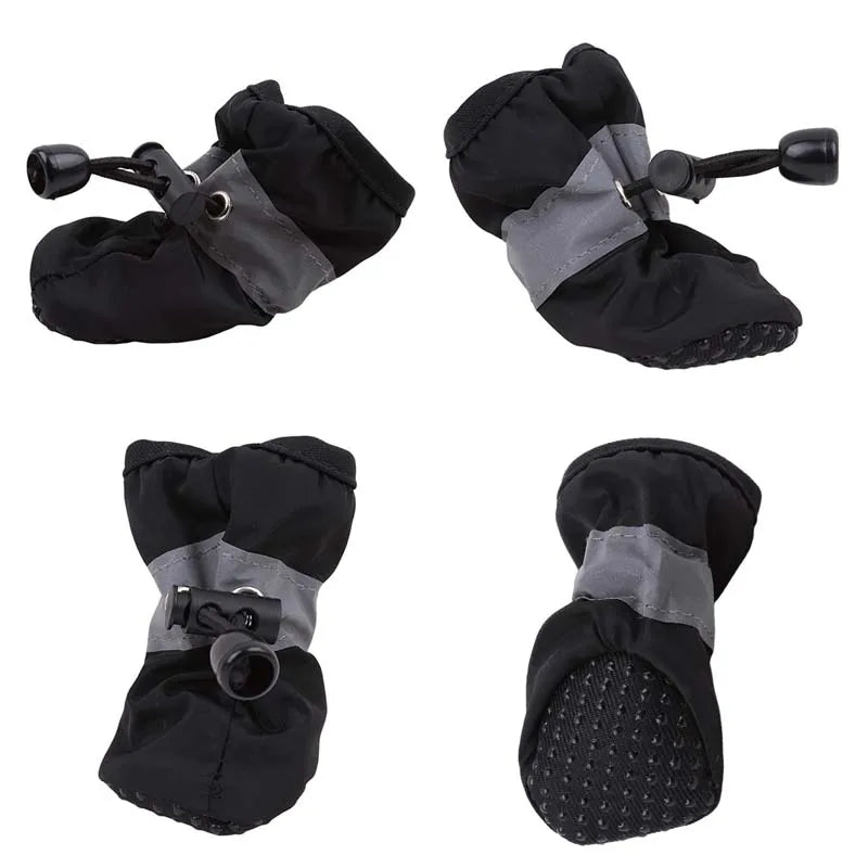 Waterproof Pet Boots: Anti-Slip Snow Shoes (4-Pack) - Majestic Pet Kingdom
