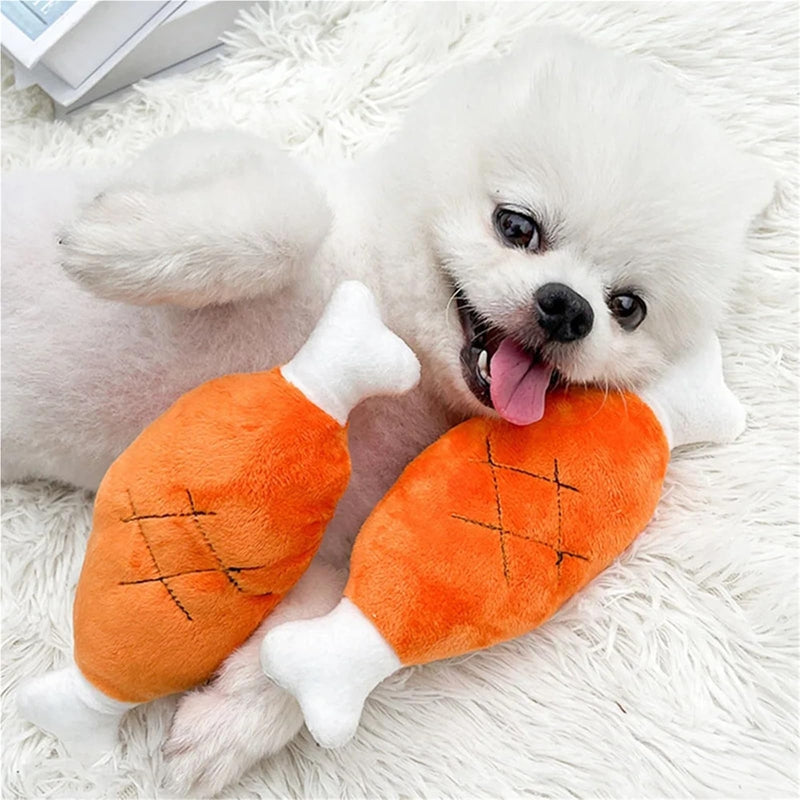 Dog Plush Toy Sly Fox Knottie Soft Squeaky Stuffed Pet