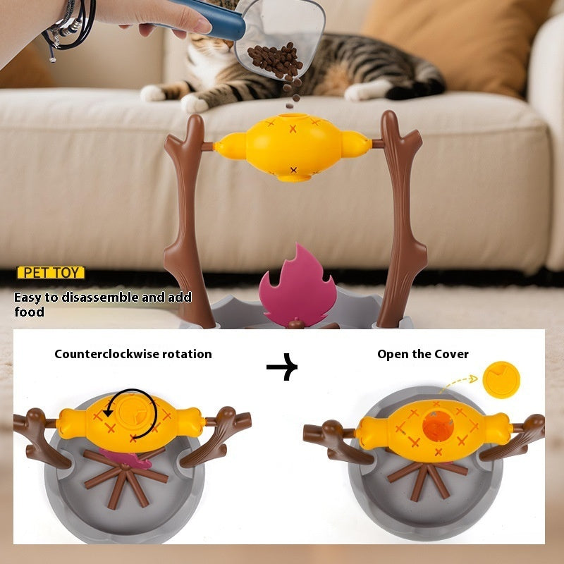 Cat Treat Toy Interactive Tumbler Food Dispenser Play Tool - Detail Angle 6 | Majestic Pet Kingdom