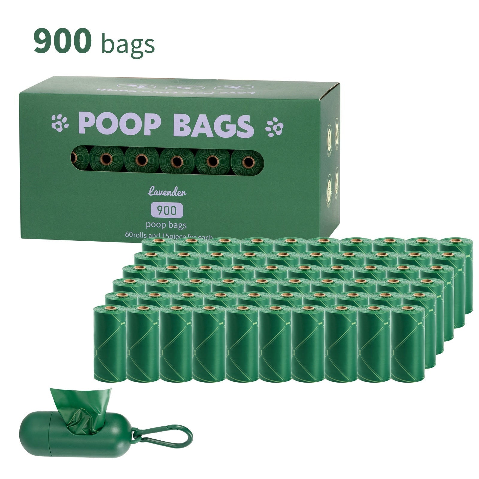 Dog Waste Bags Degradable EPI Vest Handle Poop Carrier