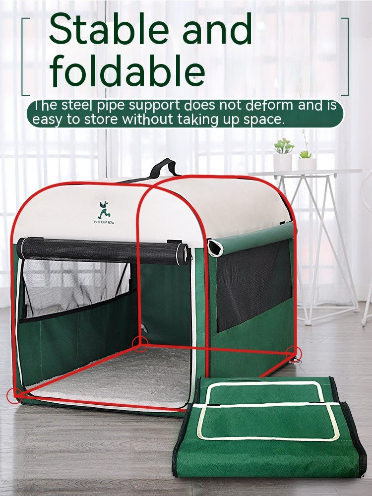 Warm Enclosed Winter Dog Kennel & Cat House - Majestic Pet Kingdom