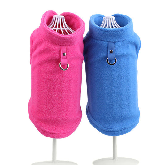 Dog clothing thickened solid color fleece pet dog supplies - Main Feature View | Majestic Pet Kingdom