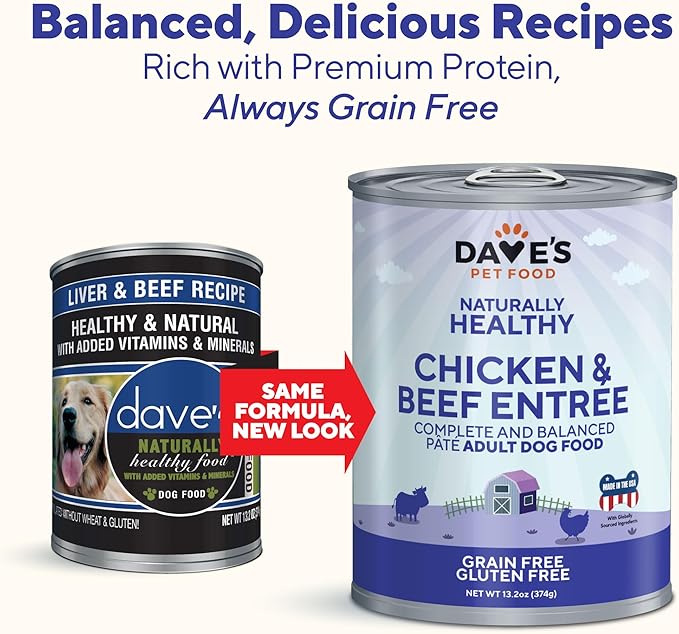 Dave's Naturally Healthy Chicken & Beef Recipe (13.2oz) - Majestic Pet Kingdom