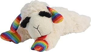 Dog Plush Toy Multipet Lamb Chop Rainbow Pride Squeaker 10.5