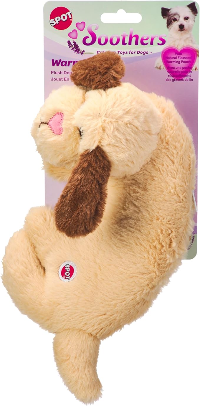 Dog Plush Toy SPOT Soothers Warm Hug Pal Calming Squeaky