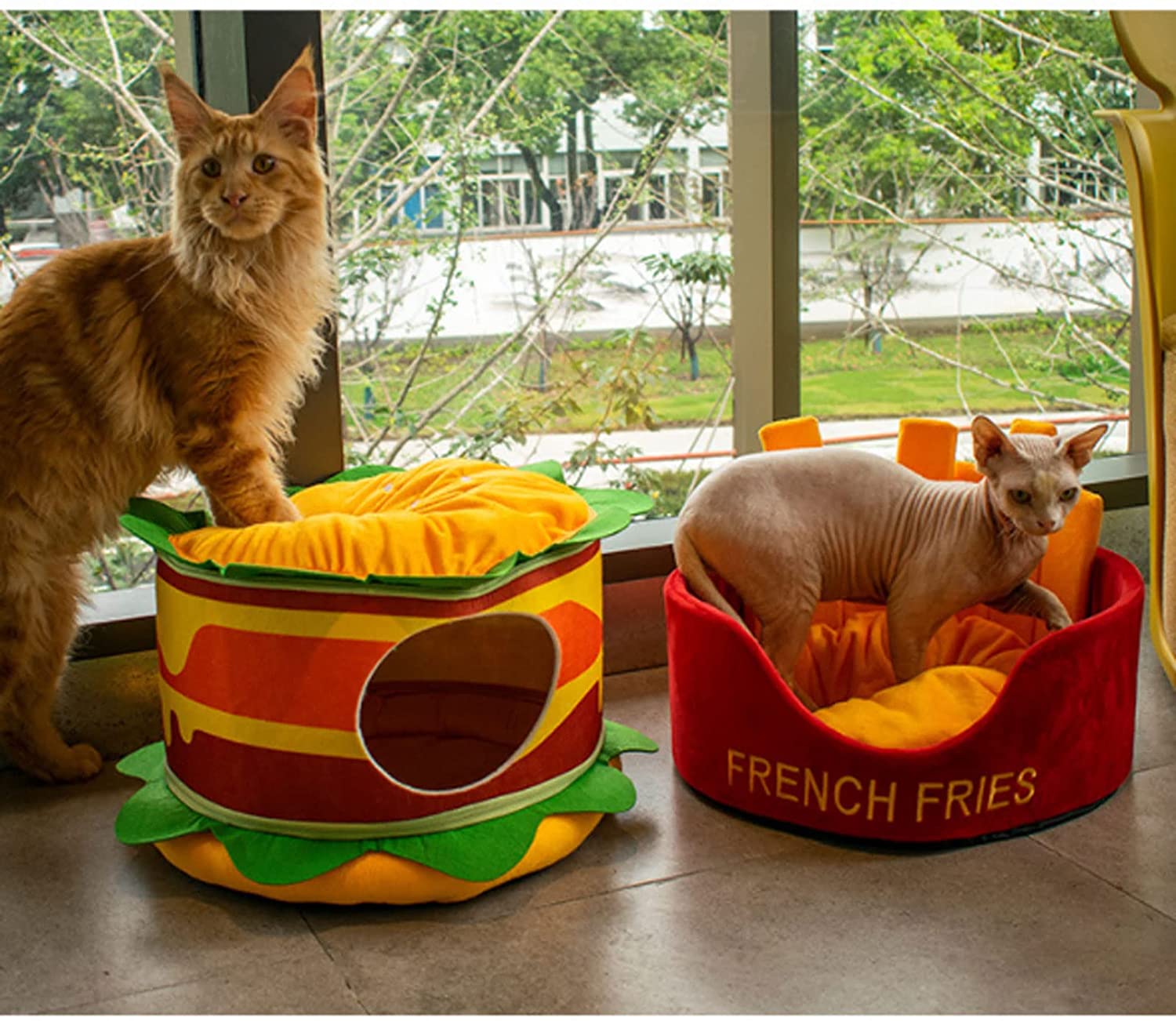 Hamburger French Fries Pet Bed | Purrfect Pet Kingdom