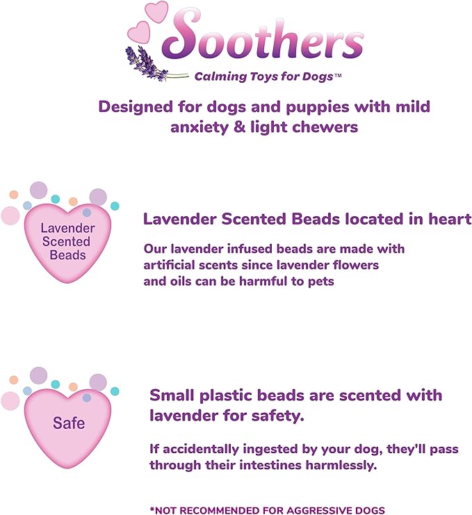 Dog Plush Toy SPOT Soothers Warm Hug Pal Calming Squeaky