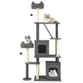 71 Inch Tall Cat Tree Multi-Level Large Cat Tower with Scratching Posts-Grey - Majestic Pet Kingdom