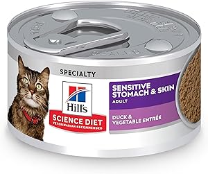 Hill's Science Diet Adult Sensitive Stomach & Skin Duck & Vegetable Entree (2.9oz) - Majestic Pet Kingdom