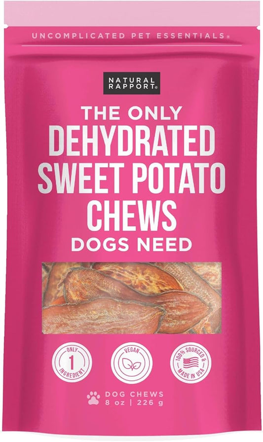 Natural Rapport The Only Dehydrated Sweet Potato Chews Dogs Need (8oz)