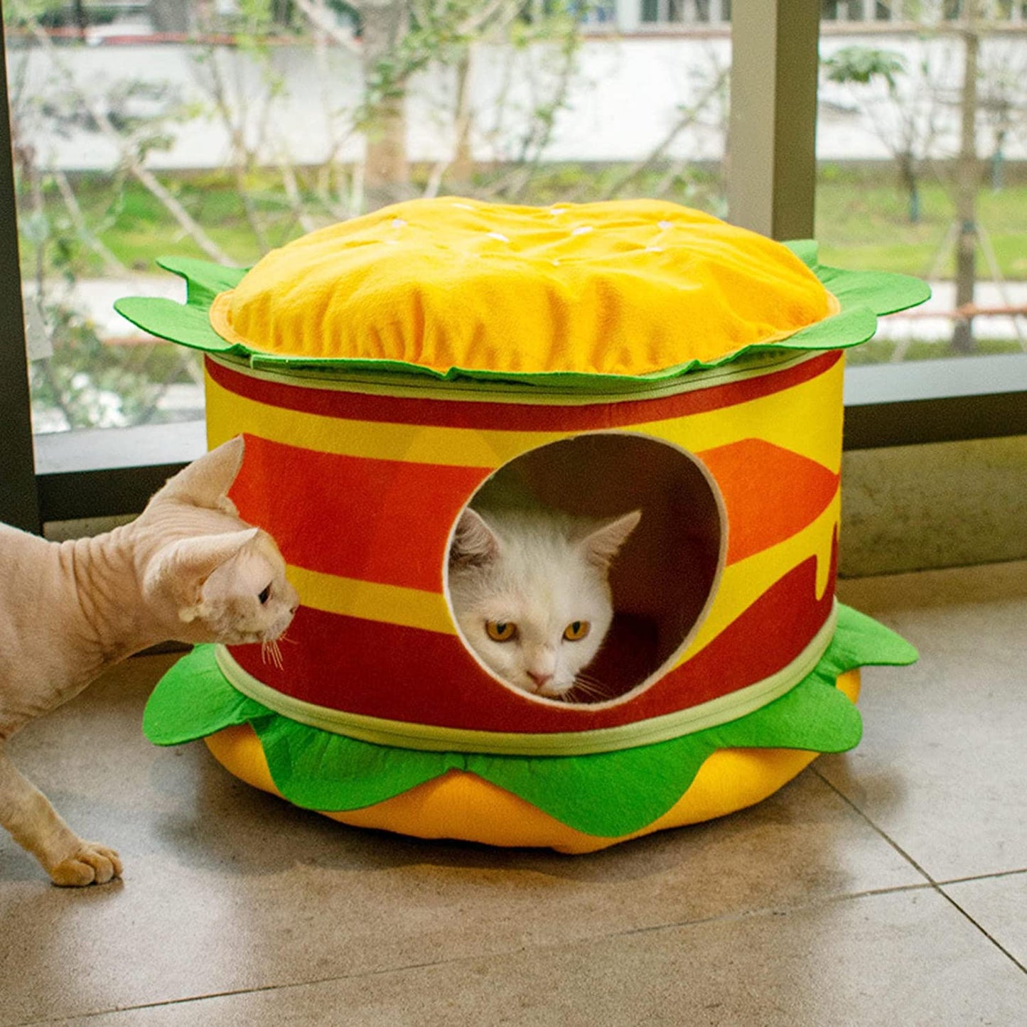Hamburger French Fries Pet Bed | Purrfect Pet Kingdom