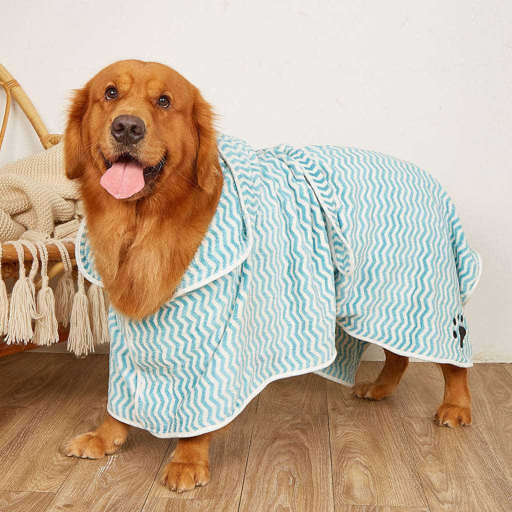 Pet Dogs And Cats Microfiber Bathrobe Towel - Majestic Pet Kingdom