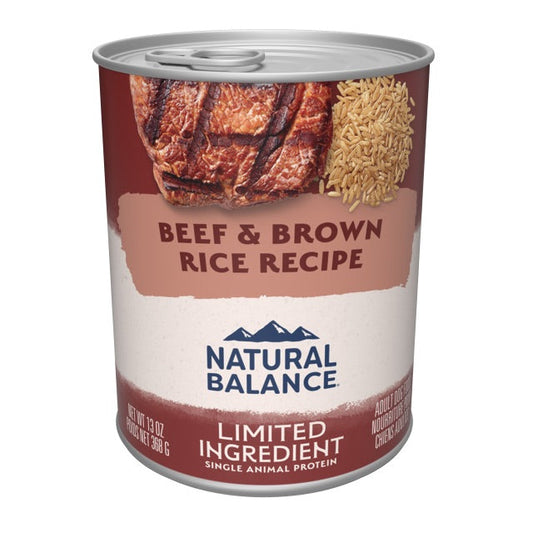 Natural Balance Limited Ingredient Beef & Brown Rice Dog Can (13oz) - Majestic Pet Kingdom