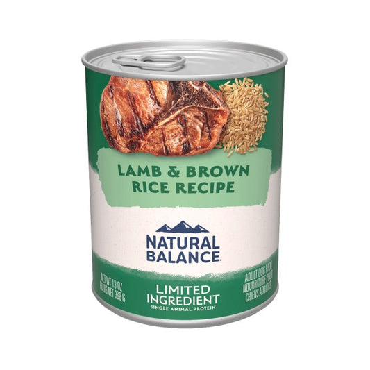 Natural Balance Limited Ingredient Lamb & Brown Rice Dog Can (13oz) - Majestic Pet Kingdom