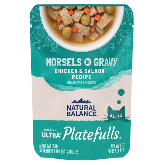 Natural Balance Cat Pouch Platefulls Chicken & Salmon (3oz) - Majestic Pet Kingdom