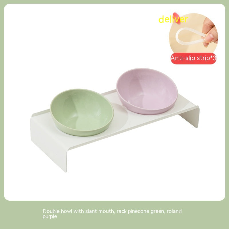 Ceramic Bevel Beveled Bowl Pet Cat Bowl - Majestic Pet Kingdom