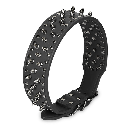 GBruno Dog Leather Collar Spiked | Purrfect Pet Kingdom