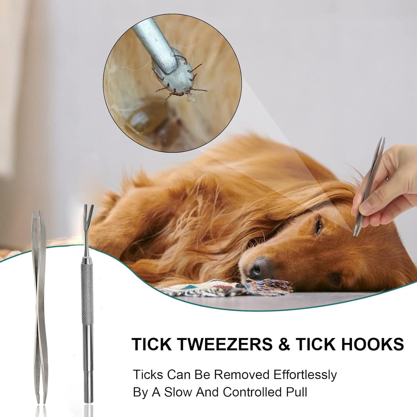 Pet Tick Removal Kit 8-in-1 Tweezers Flea Comb Storage Box - Detail Angle 5 | Majestic Pet Kingdom