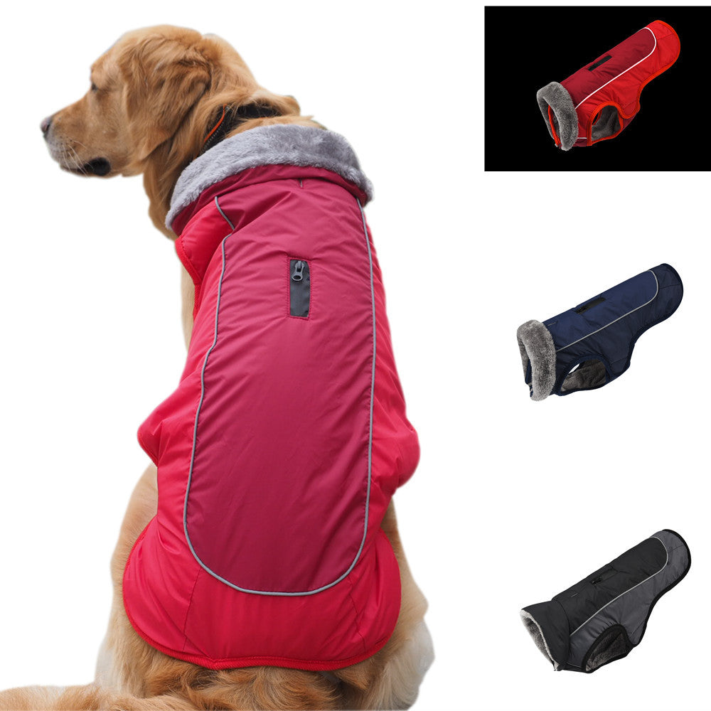 Thickened dog padded coat reflective dog clothing - Majestic Pet Kingdom