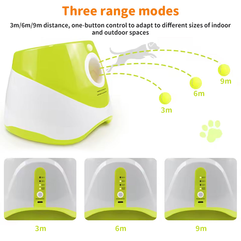 Automatic Dog Tennis Ball Launcher - Interactive Toy Set