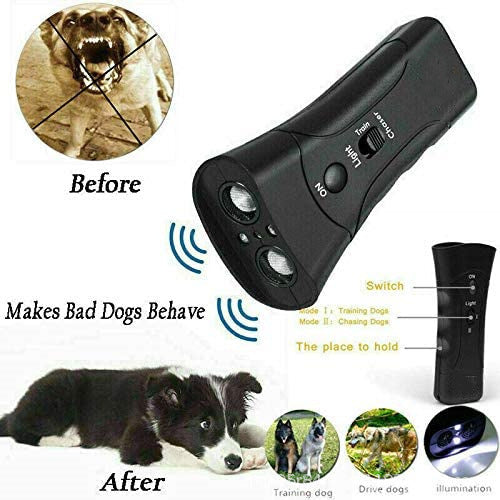 New Dog Repeller Ultrasound Pet Training Anti Barking Control Devices 3 in 1 Stop Bark Deterrents Trainer - Majestic Pet Kingdom