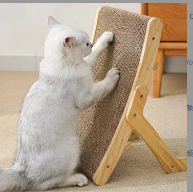 Cat Scratcher Cardboard Foldable Lounge Bed & Scratch Board - Detail Angle 3 | Majestic Pet Kingdom