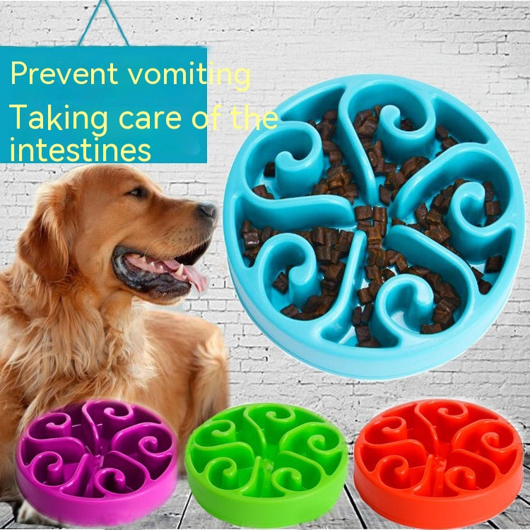 Dog Bowl Slow Feeder Non-Slip Anti-Choking Food Basin Maze Dish - Main Feature View | Majestic Pet Kingdom