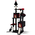 75 Inch Gothic Cat Tree with 2 Condos and Top Perch for Large Cats 20+ LBS - Majestic Pet Kingdom