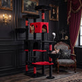 Gothic Cat Tree 75 Inch with Dual Perches and Houses - Majestic Pet Kingdom