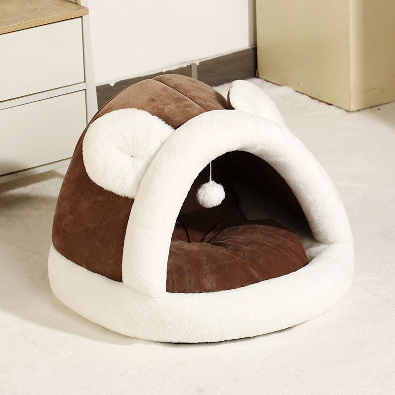 Pet Tent Cave Bed For Cats Small Dogs Self-Warming Cat Tent Bed Cat Hut Comfortable Pet Sleeping Bed - Majestic Pet Kingdom