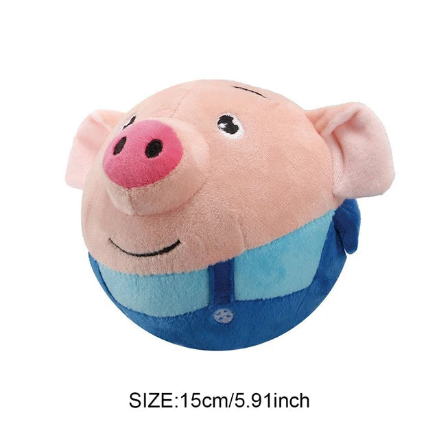 Electronic Pet Dog Toy Music Vibration Bouncing Ball Bite Puppy Ball Active Moving Pet Plush Sing Dog Chewing Squeaker Dog Toy | Purrfect Pet Kingdom