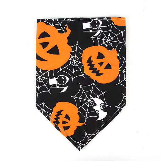 Dog Bandana Halloween Skull Bones Festive Triangle Bib Scarf