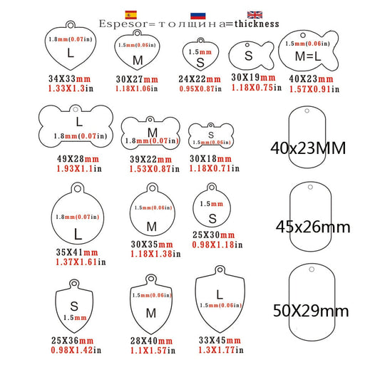Personalized Dog ID Tag Stainless Steel Pet ID Tag