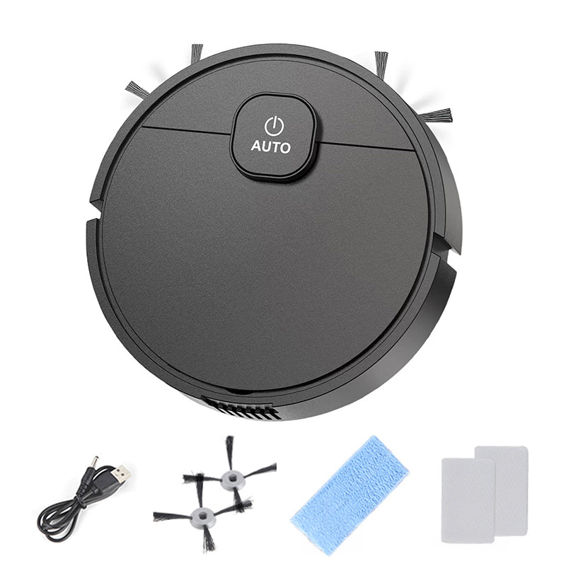 **3-in-1 Sweeping Robot: USB Charging, 1000Pa Suction, Auto-