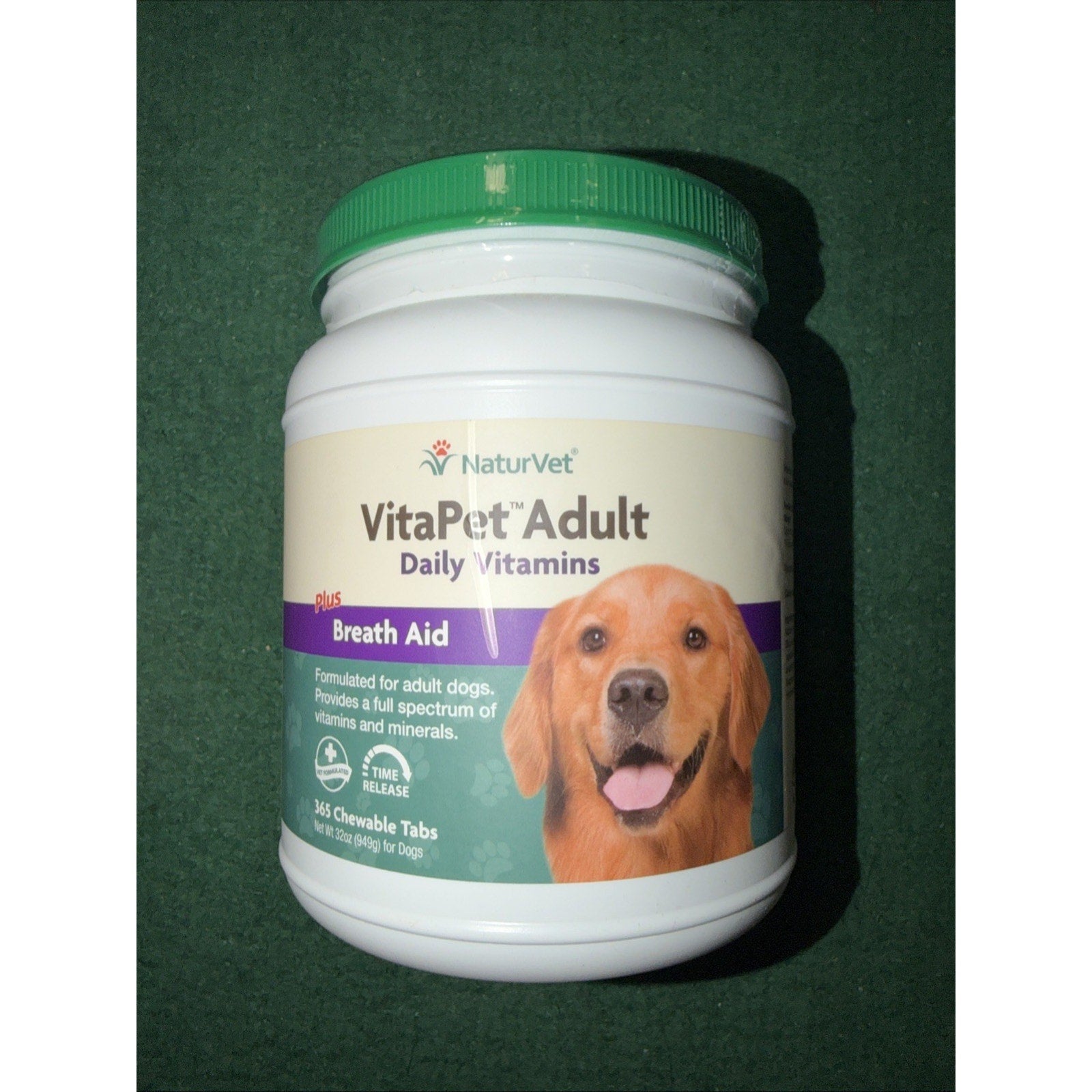 Dog Multivitamin NaturVet VitaPet Adult Breath 365 Tablets Box - Detail Angle 2 | Majestic Pet Kingdom
