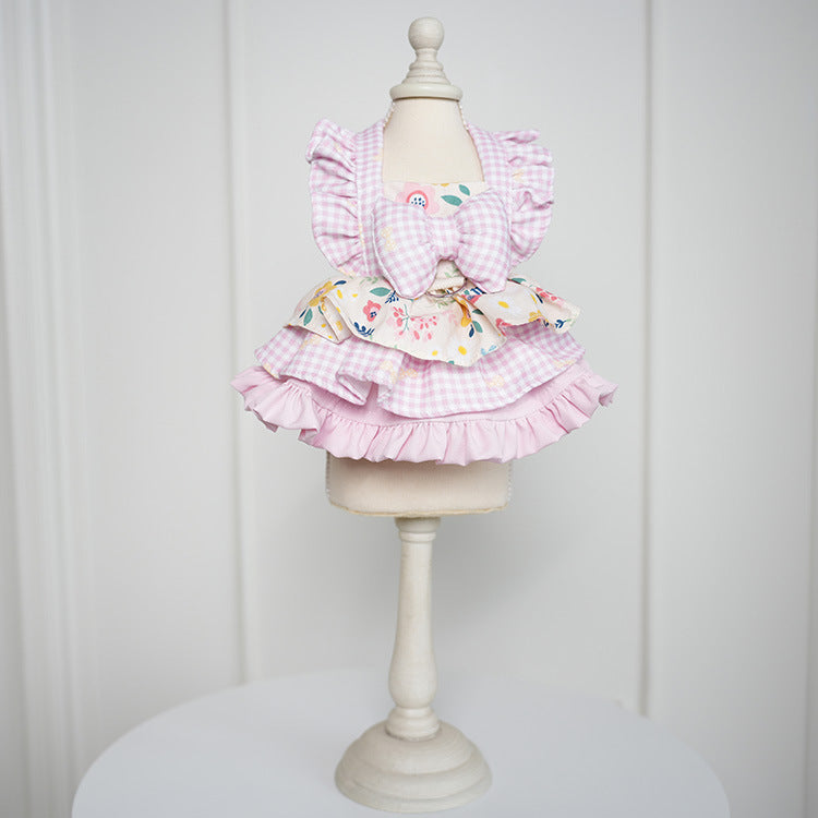 Cute Floral-patterned Gloria Dress For Small And Medium-sized Dogs | Purrfect Pet Kingdom