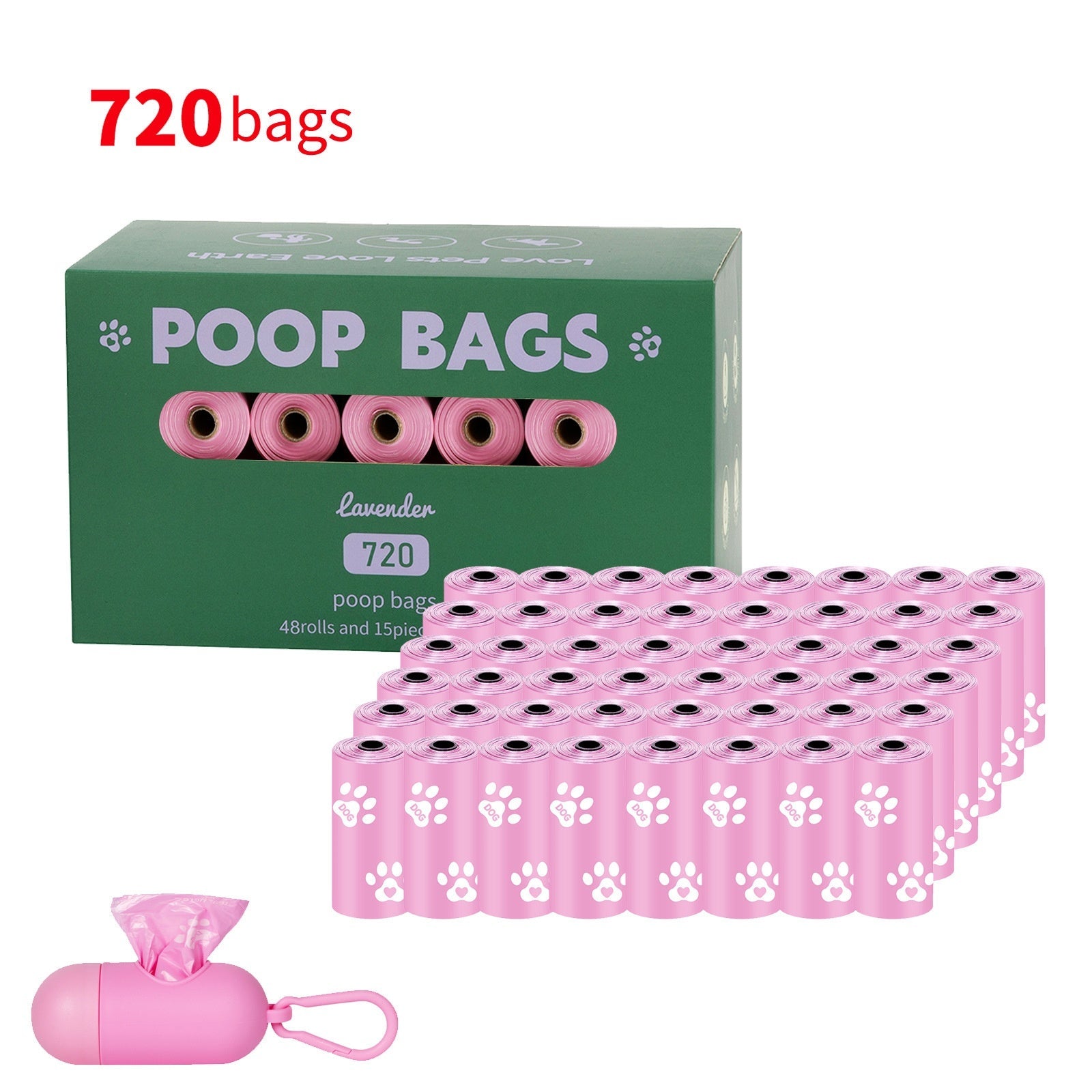 Dog Waste Bags Degradable EPI Vest Handle Poop Carrier