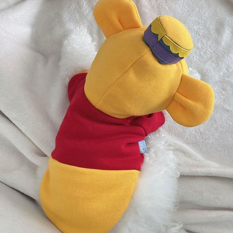 Autumn And Winter New Dog Sweater Winnie The Pooh Transfiguration Thin Cat Two-Piece Small And Medium-Sized Dog Pet Clothes - Majestic Pet Kingdom