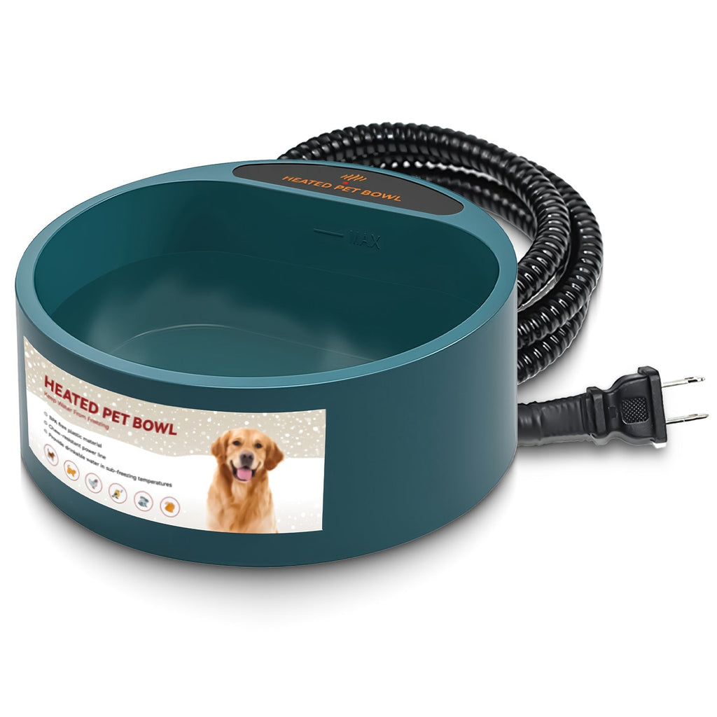 Heated Water Bowl for Dog Cat 74.4OZ Heating Water Dish IP67 Waterproof Thermal Water Bowl Heated Pet Bowl Dog Cat Water Feeder Bowl for Dog Cat Rabbi - Majestic Pet Kingdom