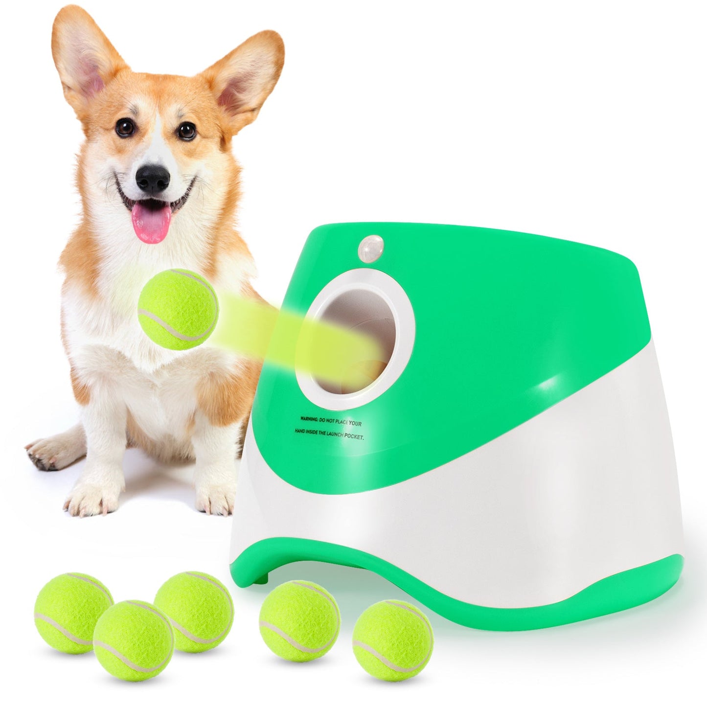 Durable Electric Interactive Throwing Training Dog Fetch Toy Thrower Machine Mini Tennis Automatic Dog Ball Launcher | Purrfect Pet Kingdom