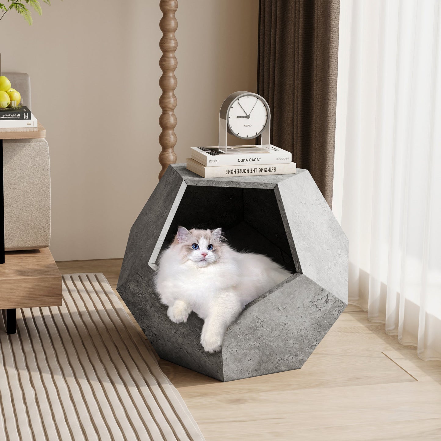 Cat Litter Box Enclosure Side Table - Modern Pet Furniture