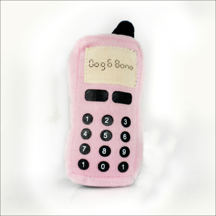 Dog Plush Toy Cell Phone Shape Squeaky Soft Interactive Chewer - Detail Angle 6 | Majestic Pet Kingdom