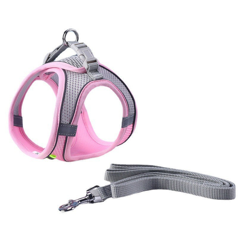 Reflective Dog Harness & Leash Set: Breathable Mesh